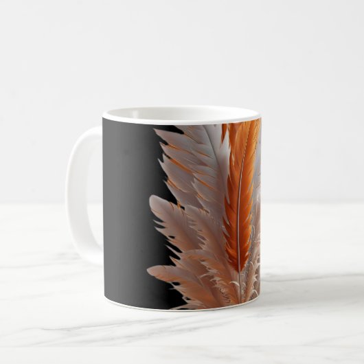 Feathered Duality Balance of Light Amber & Ivory S Kaffeetasse (Vorderseite Links)