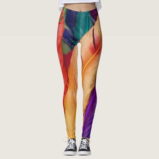Feathered Elegance Leggings" Leggings (Vorderseite)