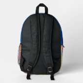 Feathered Elegance Monogram Bedruckter Rucksack (Rückseite)