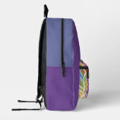 Feathered Elegance Personalisiert Monogram Bedruckter Rucksack (Links)