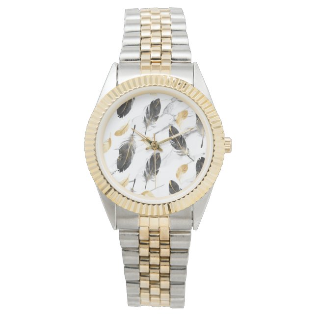 "Feathered Elegance Watch" Armbanduhr (Vorderseite)
