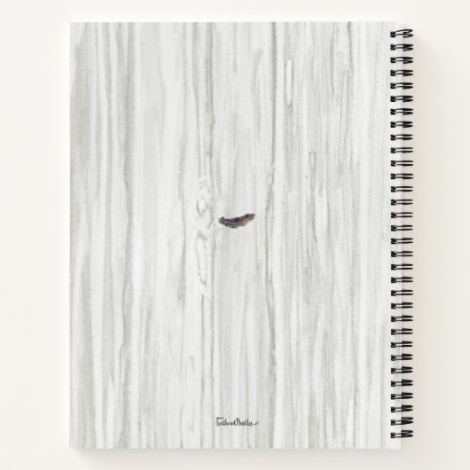 Feathered Feathers Spiral Notebook Notizblock (Rückseite)