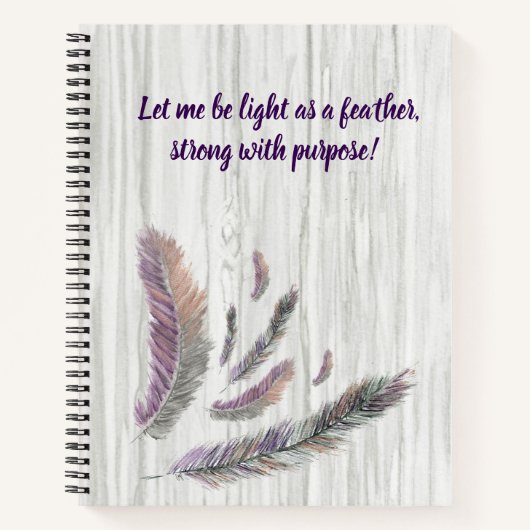Feathered Feathers Spiral Notebook Notizblock (Vorderseite)