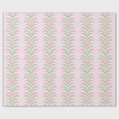 Feathered Fete Stripe in Pink and Green Geschenkpapier (Flach)