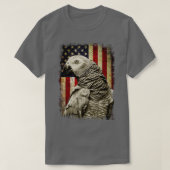 Feathered Friend Chic African Gray Parrot T-Shirt (Design vorne)