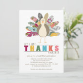 Feathered Friend Erntedank Dinner Einladung (Stehend Vorderseite)