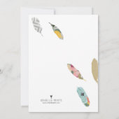 Feathered Friend Erntedank Dinner Einladung (Rückseite)