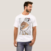 "Feathered Friend: Niedliches Partridge-T-Shirt" T-Shirt (Vorne ganz)