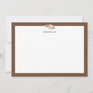 Feathered Friend Toffee Brown Personalisiert Save The Date