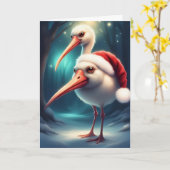 Feathered Friends Christmas Karte (Gelbe Blume)