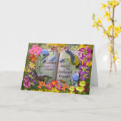 Feathered Friends Karte (Gelbe Blume)