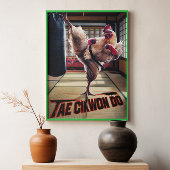 Feathered Fury: Hühnerkicking Punching Bag Poster