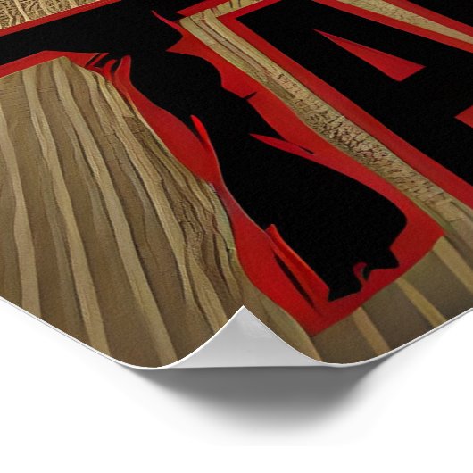 Feathered Fury: Hühnerkicking Punching Bag Poster (Ecke)