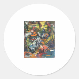 Feathered Goddess Abstrakt Hankamer Artjunkhaus Runder Aufkleber