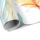 Feathered Grace: Wasserfarben Elegante Geschenkpapier (Rolleneckpunkt)