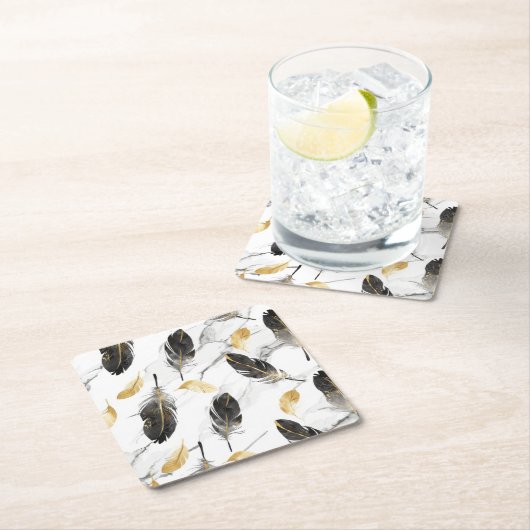 "Feathered Harmony Untersetzer" Rechteckiger Pappuntersetzer (Vor Ort)