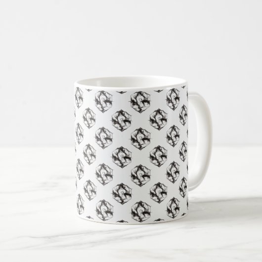 Feathered Hex Elegance Kaffeetasse (VorderseiteRechts)