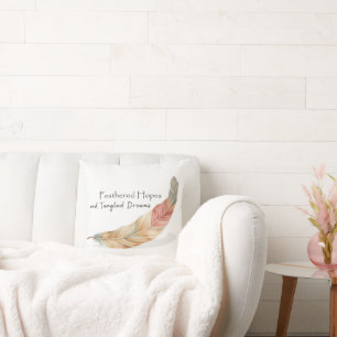 Feathered Hopes Pillow Boho Renewal Accent Kissen