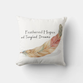 Feathered Hopes Pillow Boho Renewal Accent Kissen