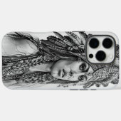 Feathered Indian Warriorgirl Case-Mate iPhone Hülle (Rückseite (Horizontal))