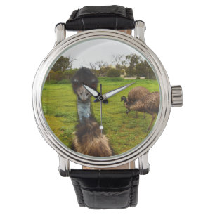 "Feathered Interruption: The Great Emu Photobomb" Armbanduhr