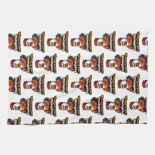 Feathered, Loud. in charge. Roster quote Geschirrtuch (Horizontal)