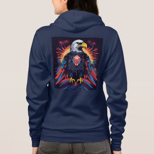 "Feathered Majesty: Eagles Soar on T - Shirt Desig (Rückseite)