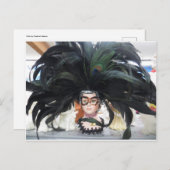 Feathered Mask Postkarte (Vorne/Hinten)