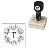 Feathered Monogram Gummistempel (Stempel)