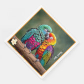 "Feathered Paradise" Serviette (Ecke)