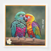 "Feathered Paradise" Serviette (Vorderseite)