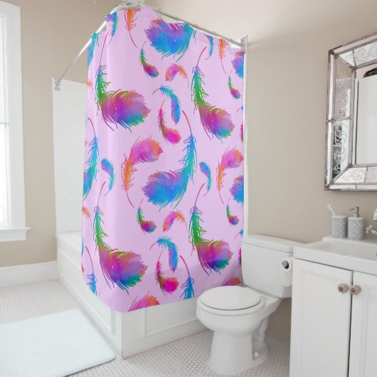 Feathered Rain at Sunset Duschvorhang (Beispiel)