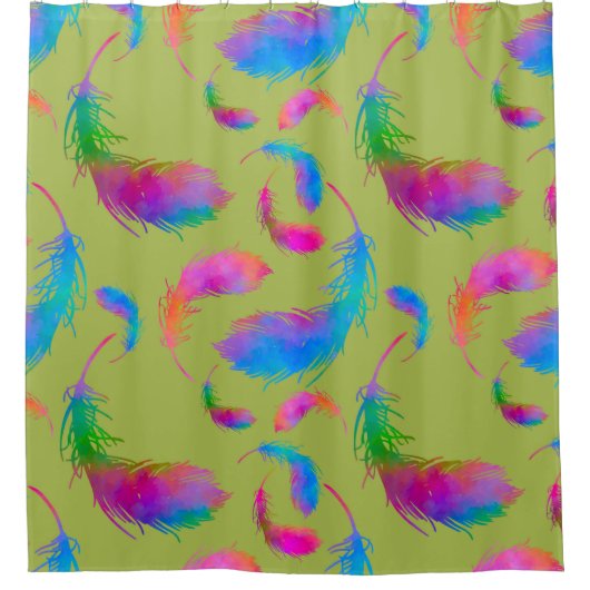 Feathered Rain in Spring Duschvorhang (Vorderseite)