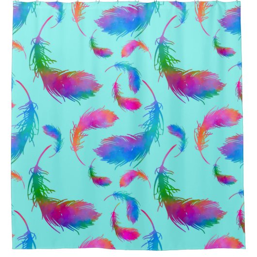 Feathered Rain in Winter Duschvorhang (Vorderseite)