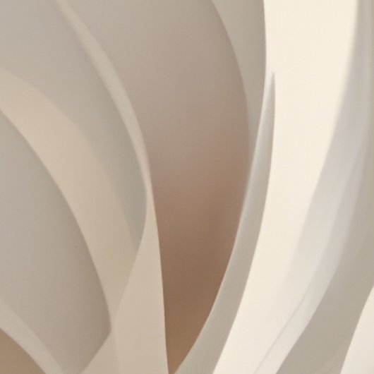 Feathered Rhapsody | Beige Abstrakte Kunst Poster