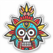 Feathered Skull Aufkleber (Vorderseite)