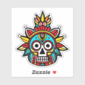 Feathered Skull Aufkleber (Blatt)