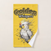 Feathered Sunbeam | Cockatiel Art Print Badhandtuch Set (Handtuch)