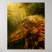 Feathered Velociraptor Dinosaur Poster (Vorne)