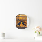 Feathered Waltz Runde Wanduhr (Zuhause)