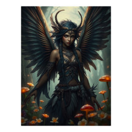 Feathered Warrior Fairy Art Poster