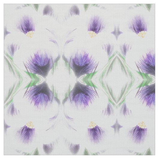 Feathered White Crocus Stoff (Muster)