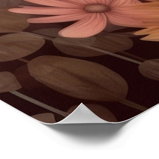 Feathered-Wildblumen Poster (Ecke)