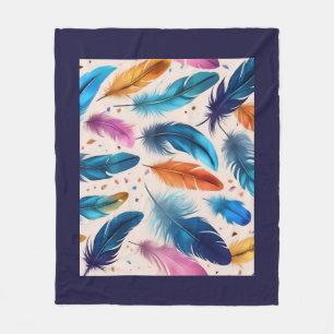 Feathering Muster Feather Kunst, Dichtung und Musi Fleecedecke