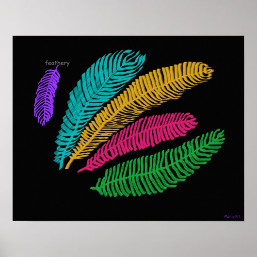 Featherische originelle Kunstfarben Poster (Vorne)