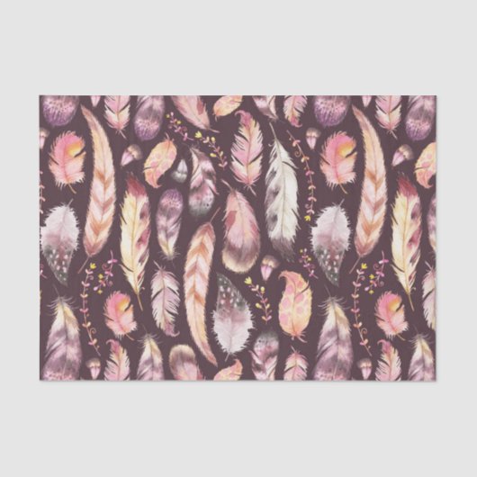 Featherly schwarzes Seidenpapier (Vorderseite)