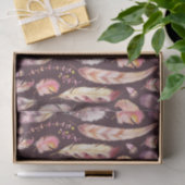 Featherly schwarzes Seidenpapier (Geschenk)