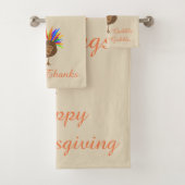 Featherman Male Turkey Erntedank Badetuch Set (Insitu)