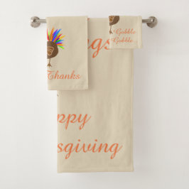 Featherman Male Turkey Erntedank Badetuch Set