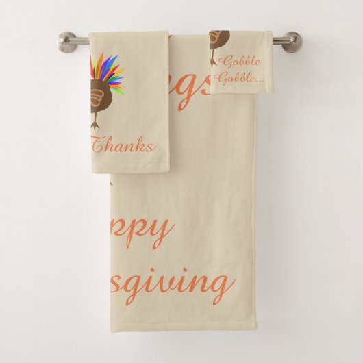 Featherman Male Turkey Erntedank Badetuch Set (Insitu)